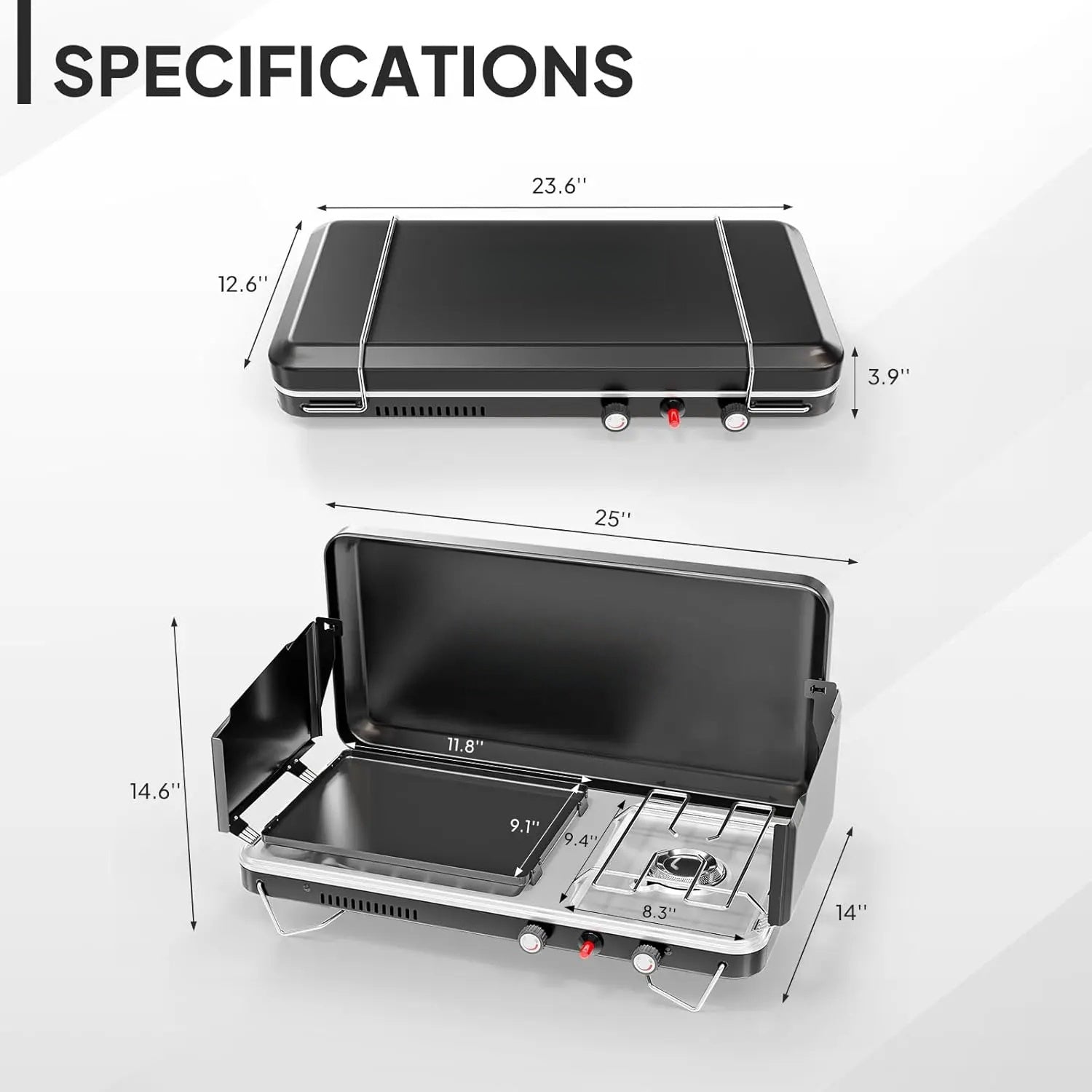 TrailMaster Portable Camping Griddle Pro
