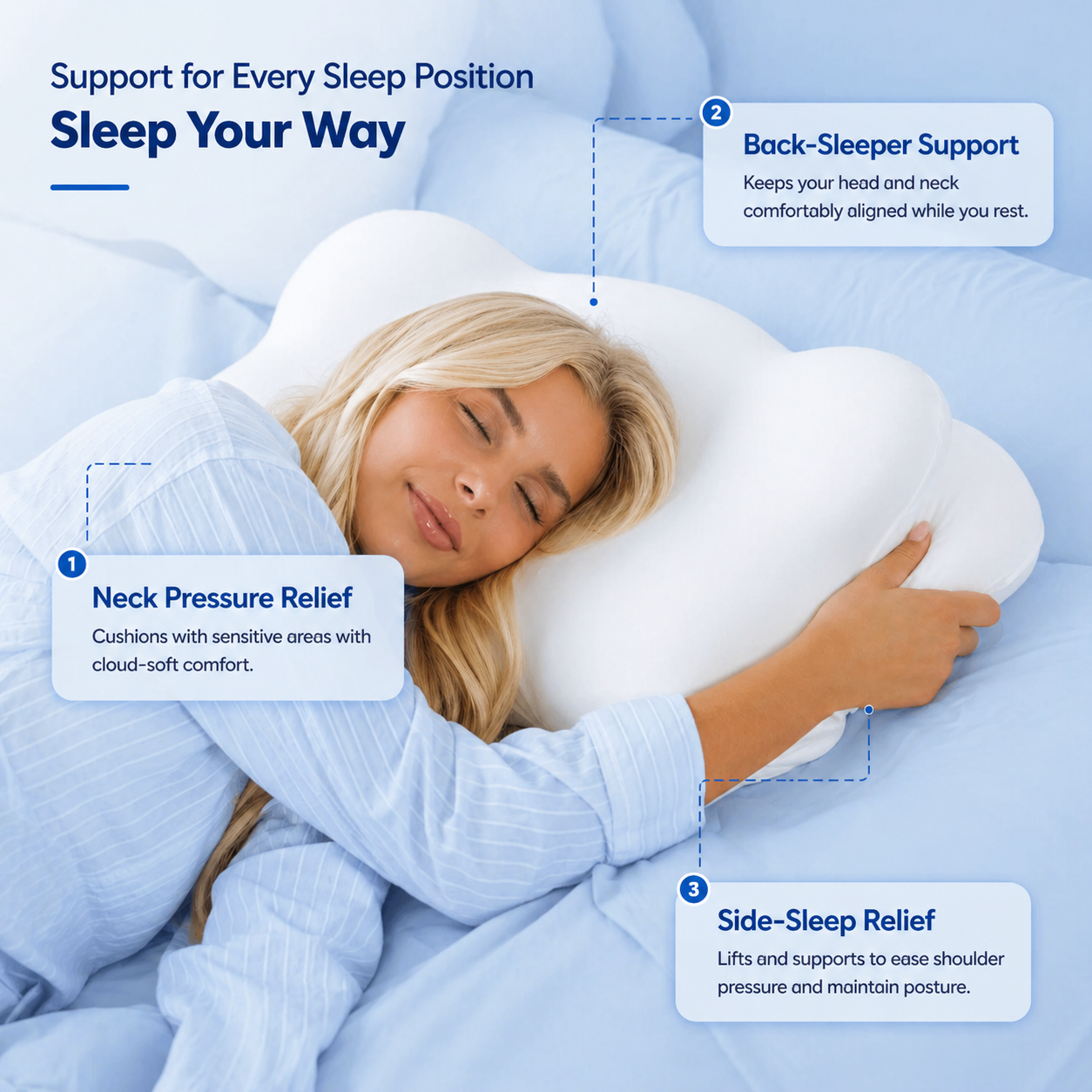 Everyday Comfort Cloud Alignment Pillow