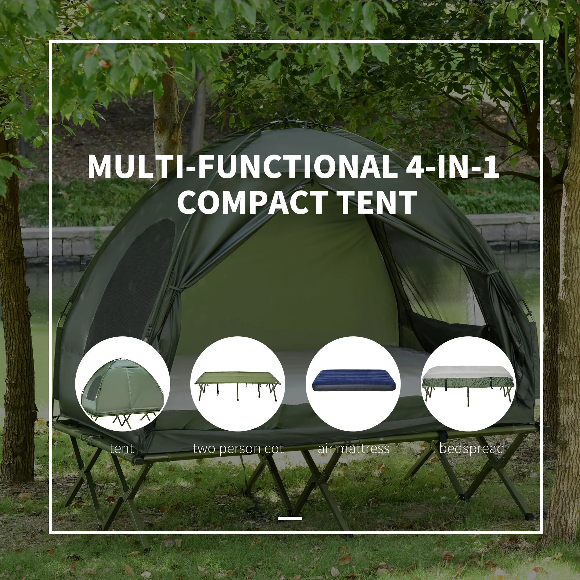 Summervibes Foldable Camping Cot Bed
