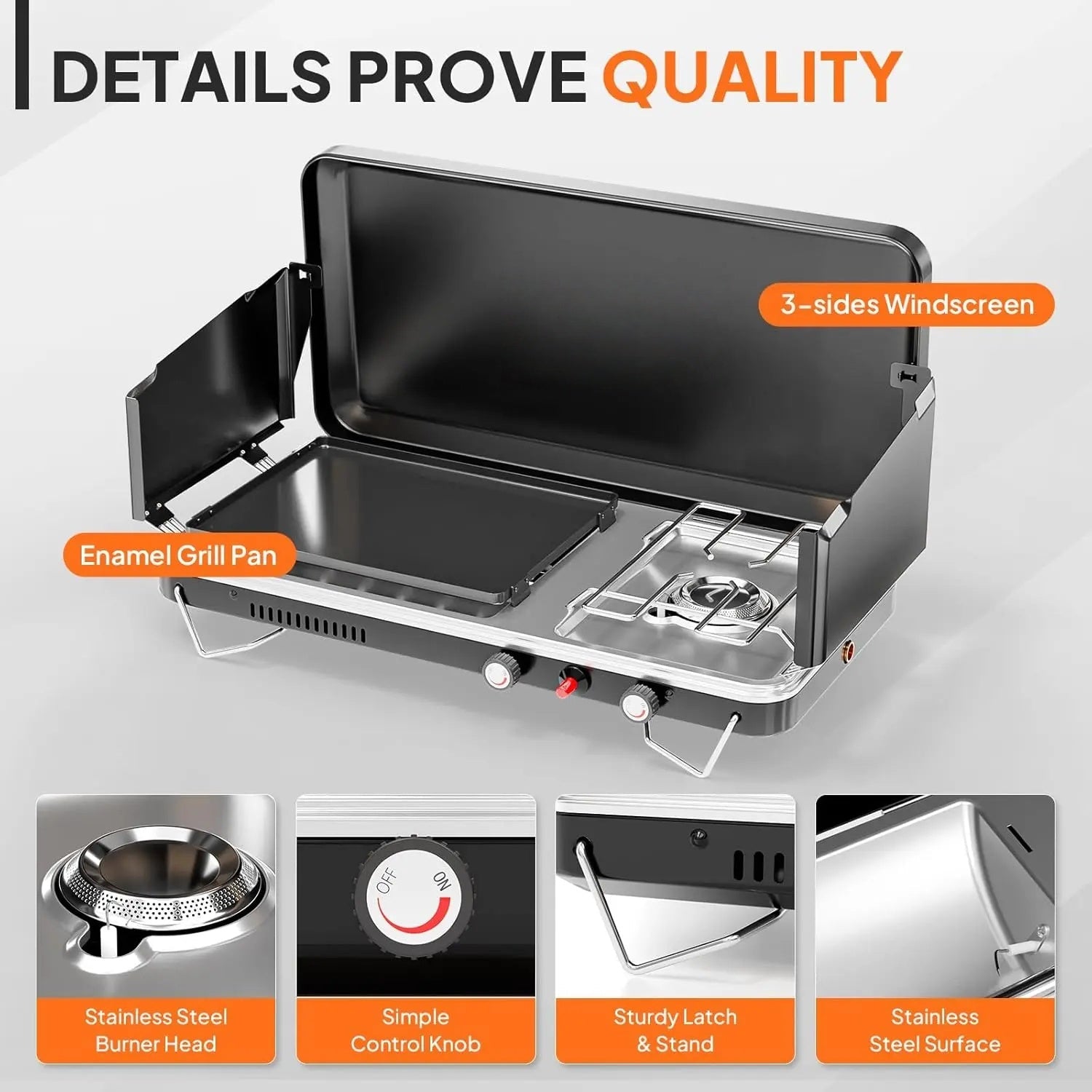 TrailMaster Portable Camping Griddle Pro