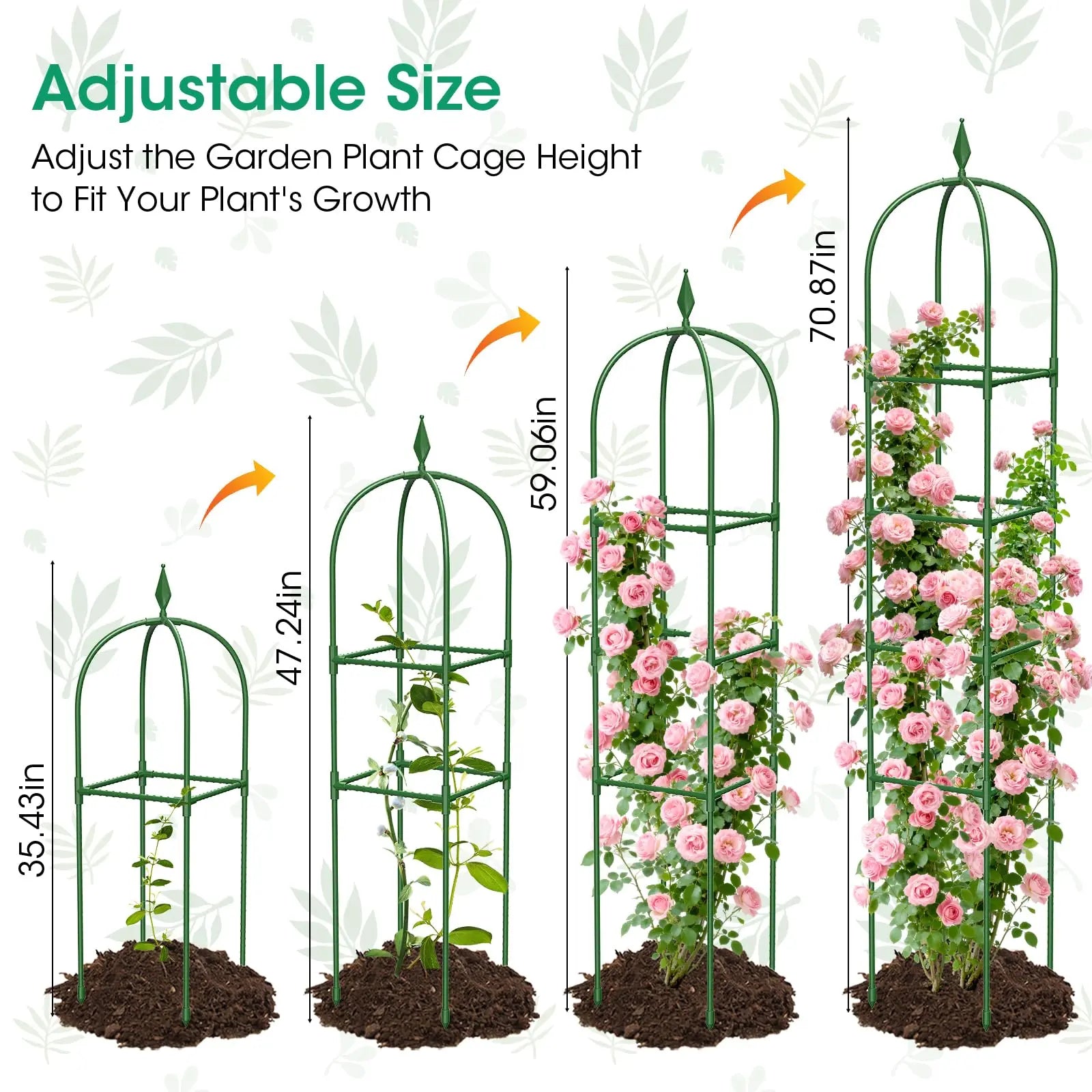 Gardener's Metal Obelisk Pack Set
