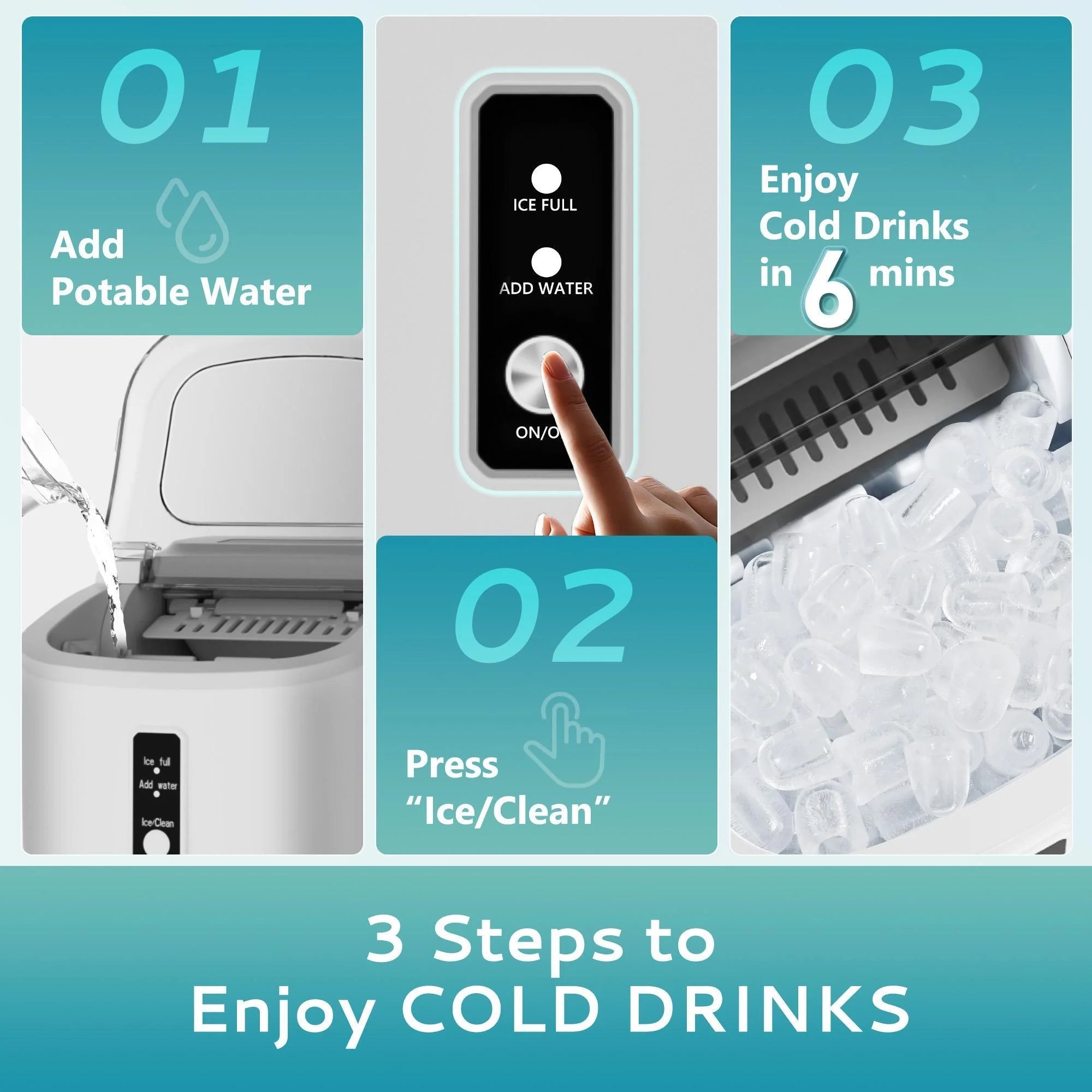 Rapid Chill Countertop Ice Maker